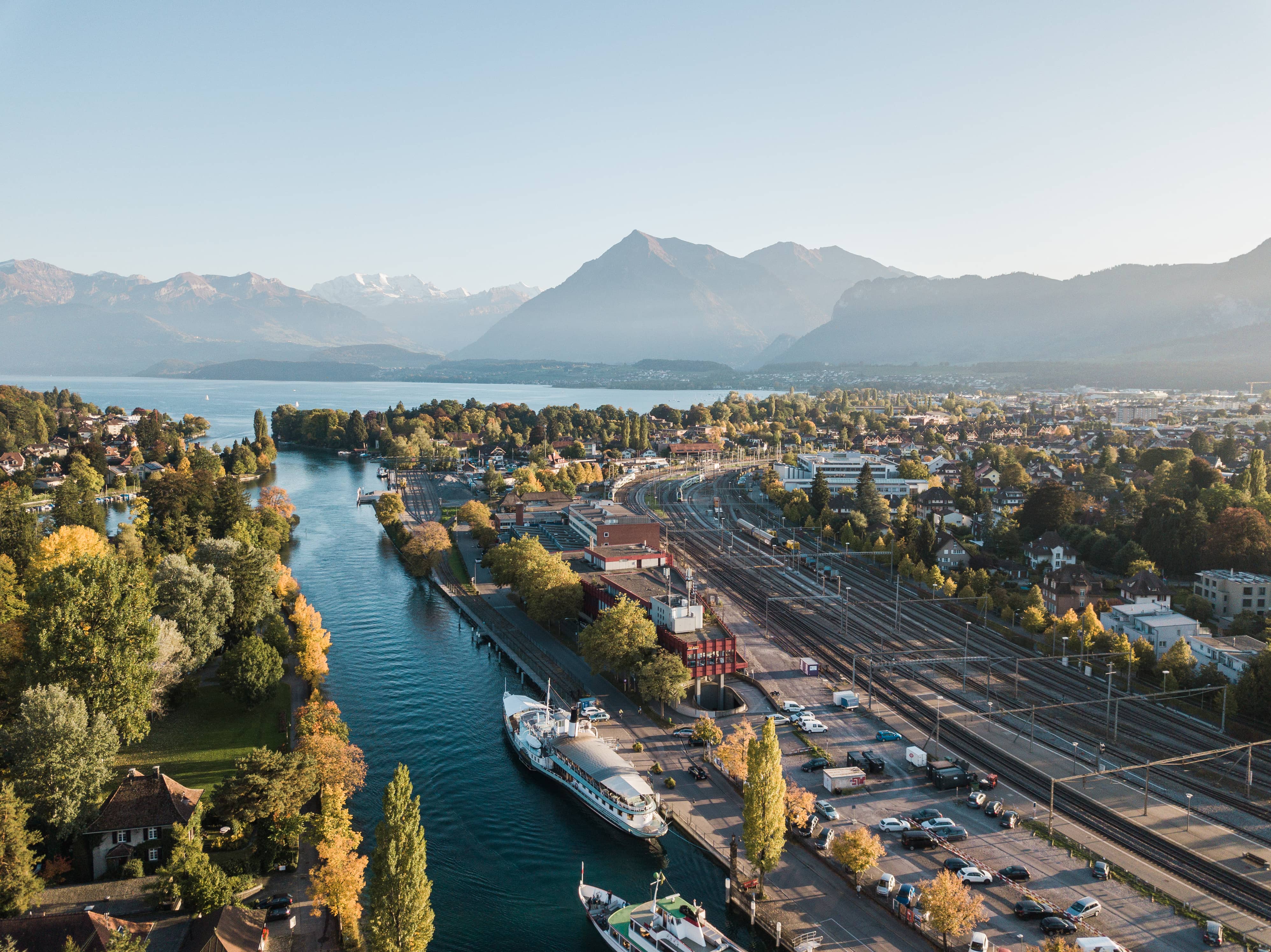Drohnenbild Stadt Thun